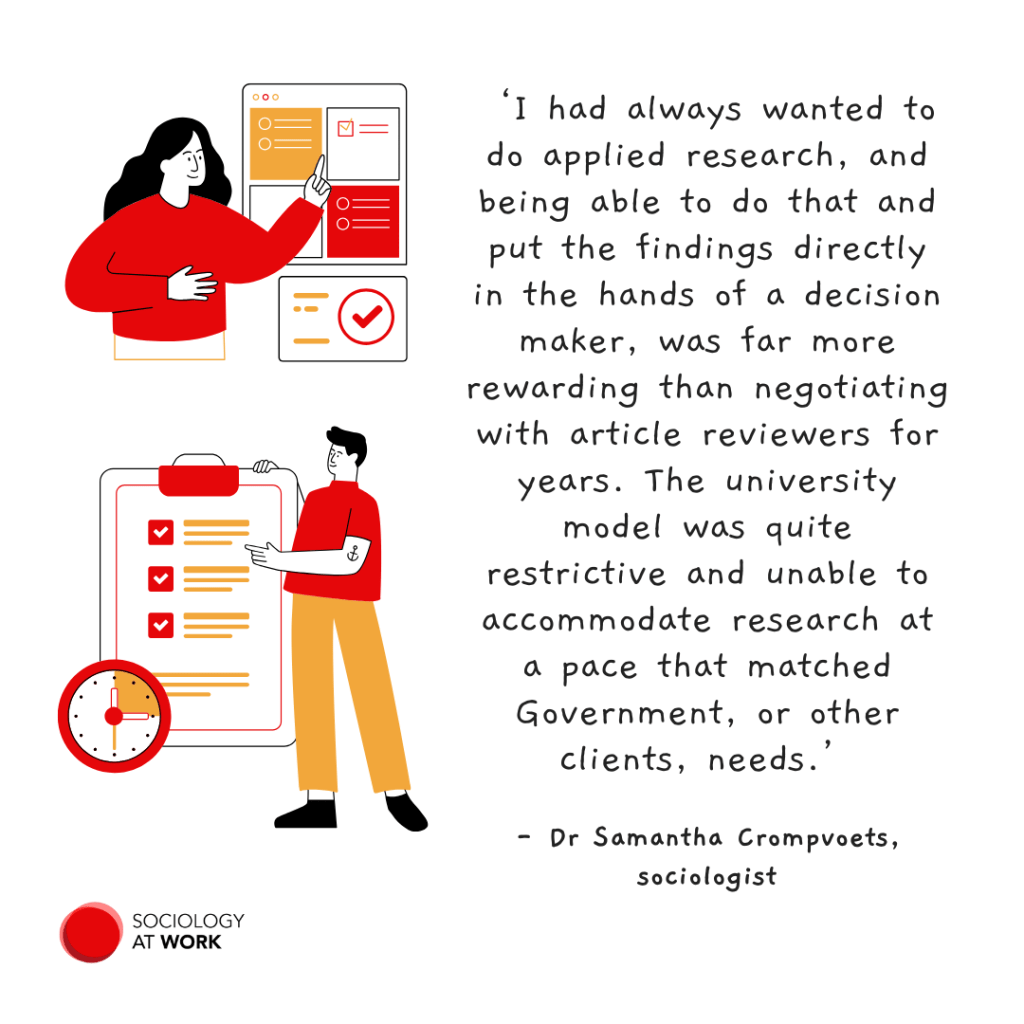 Infographic showing a woman pointing to various lists with ticks, and a man holding a giant clipboard with ticks, overlaid with a clock